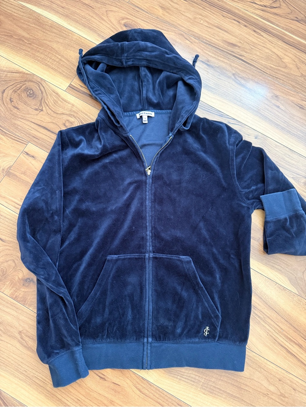 Juicy Couture Navy Velour-Pants with Hoodie Set - Picture 8 of 10